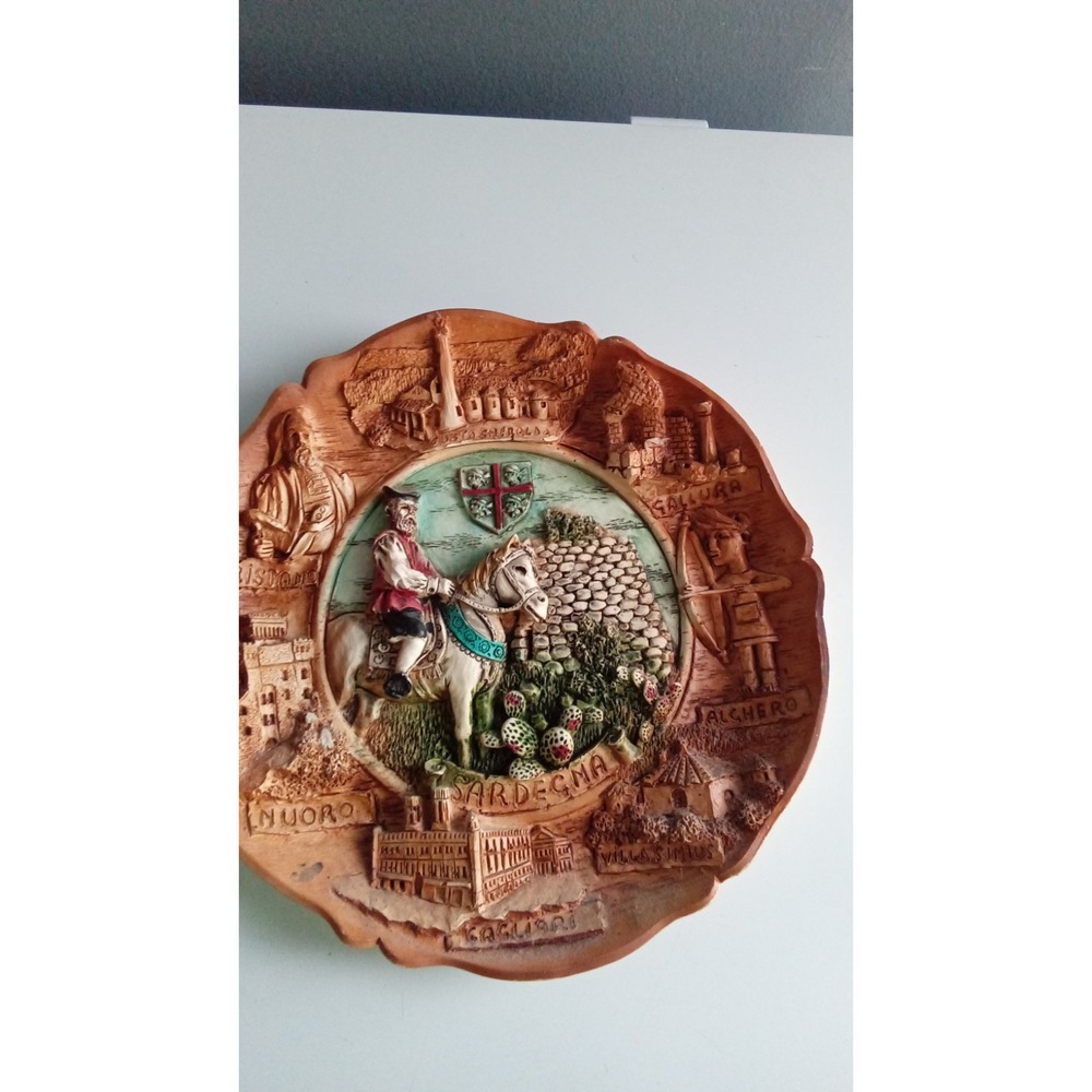 Sardegna Italy Wall Plate Decorative Souvenir Sardinia Cities